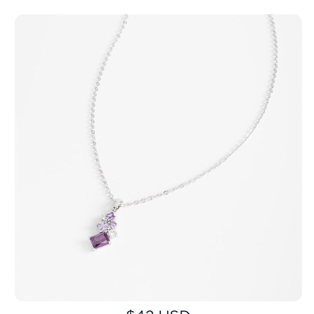 Nice And Bella Purple Gemstone Necklace